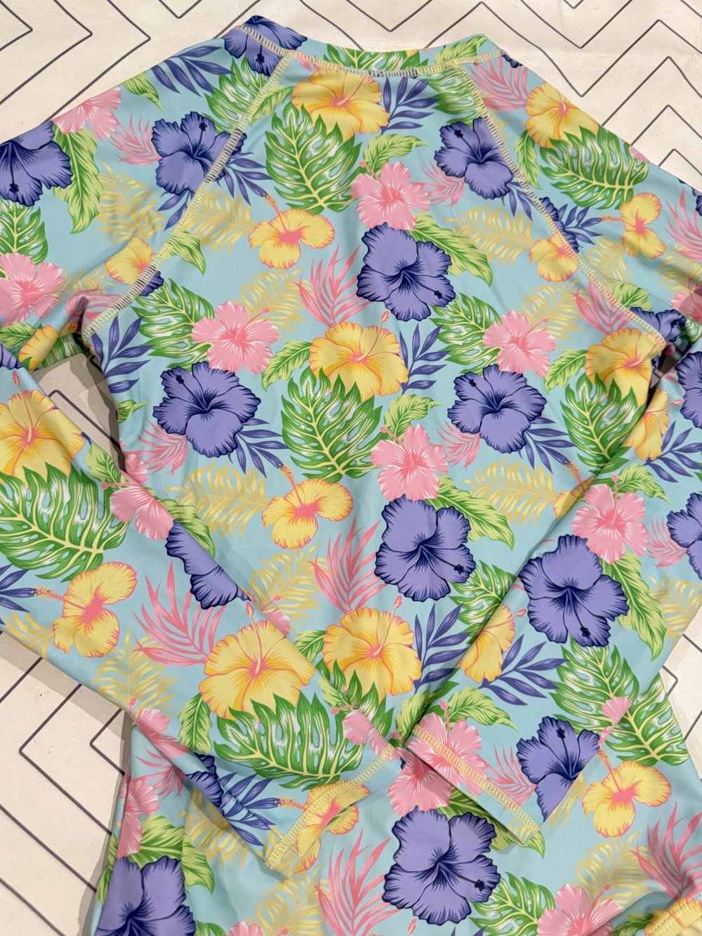 Ruffle Butts Floral Longsleeve Swimsuit - Picture 13 of 15